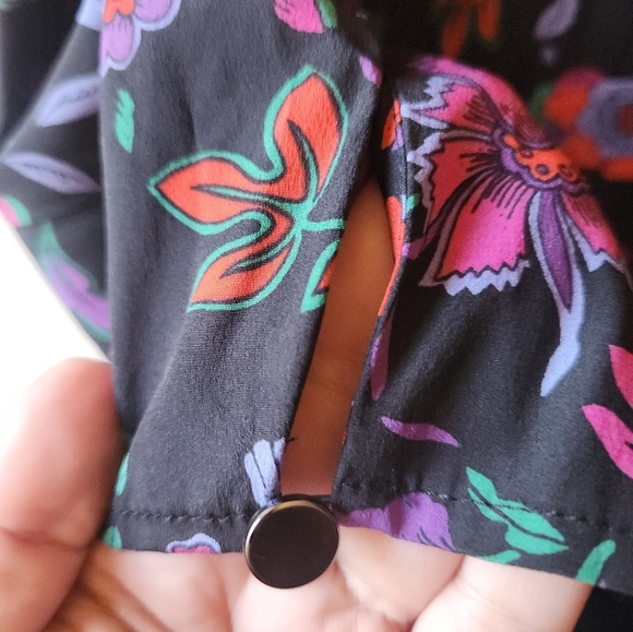 NWT Veronica Beard Selena Floral Sheath Maxi Ruched Silk Dress, size 20 - Picture 15 of 15